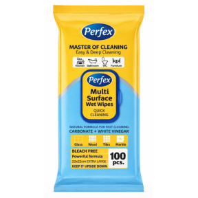 Універсальні вологі серветки для дому Perfex Multi Surface, 100 шт